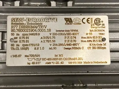 New | in-Stock SEW R77 DRN80M4/TF/V Industrial Controls | Surplus Asset Holdings #1221340