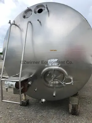 Walker 5,000 Gallon Refrigerated Horizontal Cylindrical Storage Tank, Stainless Steel Front Head