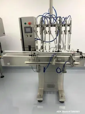 Used Acasi Automatic Filling Line – 8-Piston Filler, Capper, Labeler, Rinser, and Accumulation Table