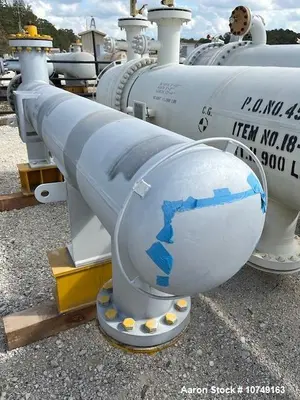 Used 234 Sq Ft Heat Exchanger, Duplex 2205 Tubes, 316L Stainless Shell, 130 Tube Holes