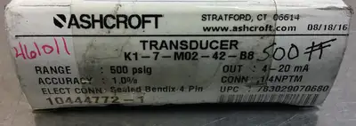 USED ASHCROFT L17M0242B8500#