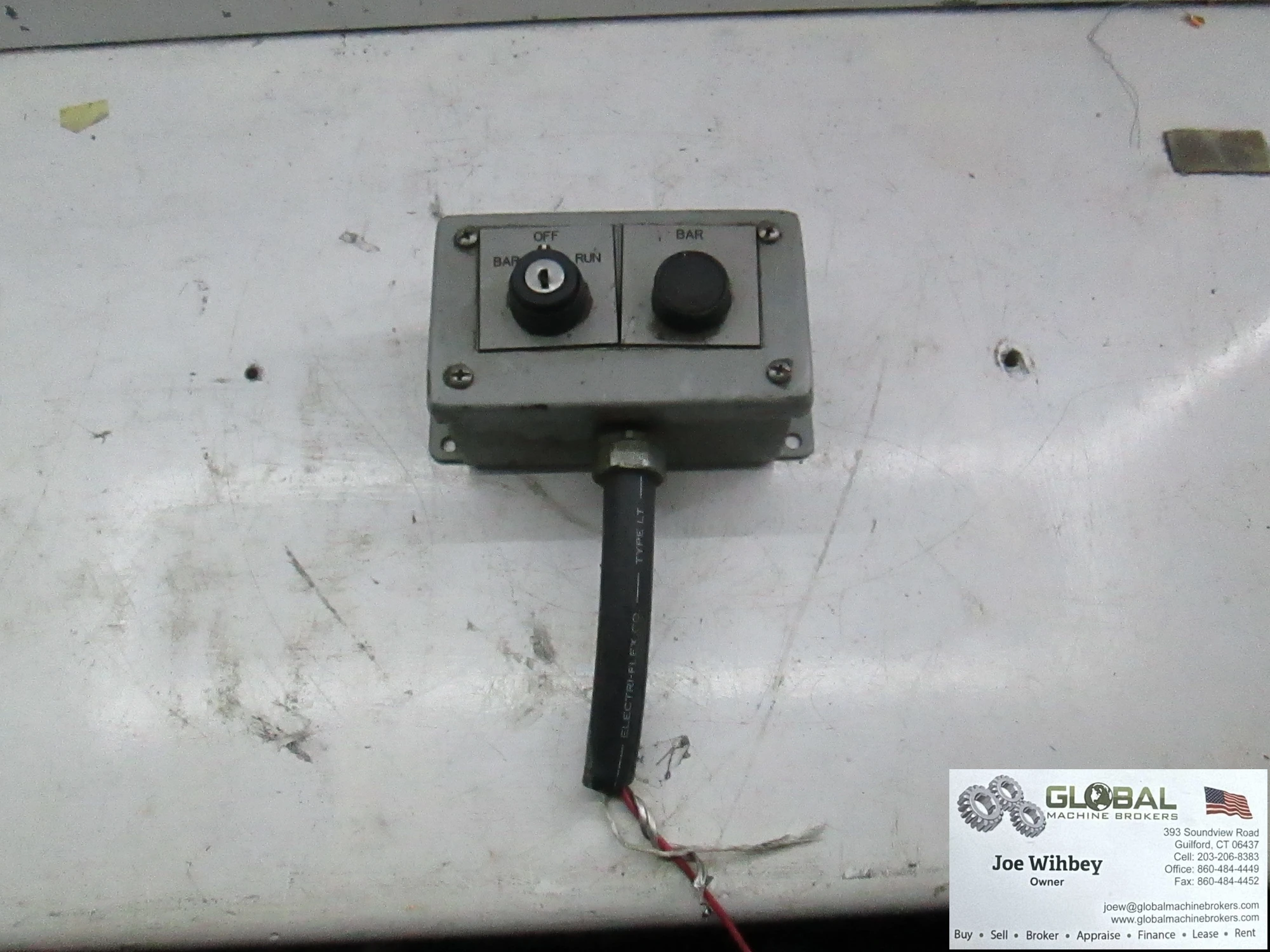 BAR / OFF / RUN Switch - BAR Button Control Panel Electrical Box