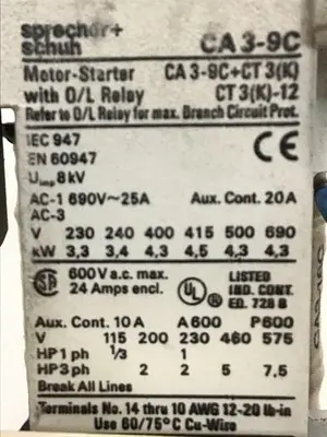 USED SPRECHER & SCHUH CA3-9-10