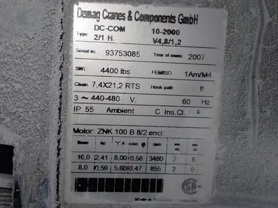 Used 2007 DEMAG DCCOM 2/1 H Hoists (All Types) | HGR 24 #743762