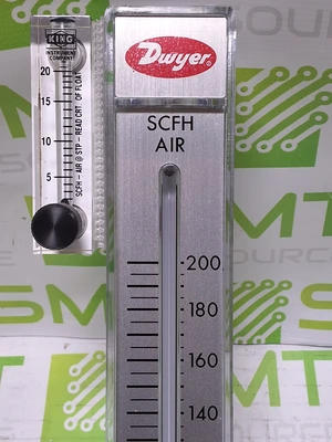 DWYER RMC-103-SSV AIR FLOWMETER WITH KING INSTRUMENT FLOAT METER