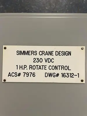 New | in-Stock SIMMERS CRANE 16312-1 Misc Electrical & Power Parts | Surplus Asset Holdings #1219955