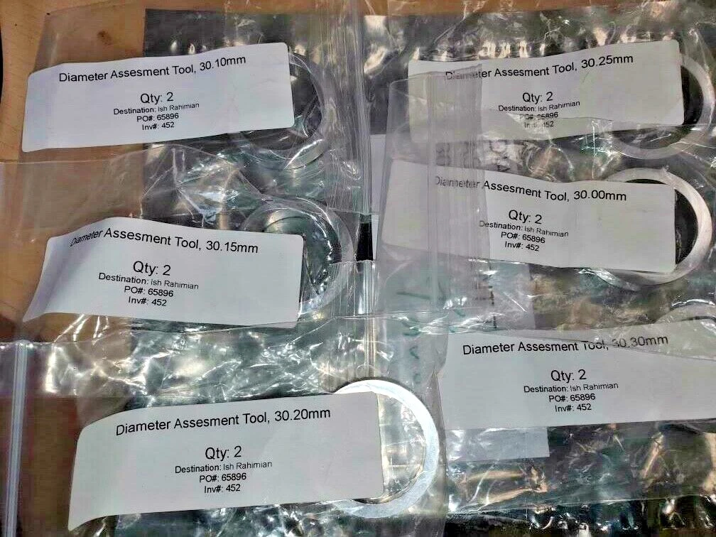 DIAMETER ASSESSMENT TOOL , (LOT of 7 RING GAGES)
