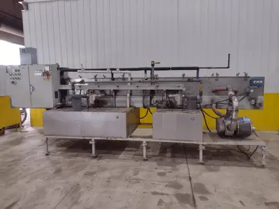 3 STAGE X 12" WIDE FLO-MATIC MODEL #C20-2-1BELT CONVEYOR STAINLESS STEEL HEATED PARTS WASHER: STOCK #17034