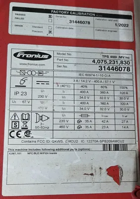 USED 2020 FANUC ArcMate 120iD + R-30iB PLUS + TPS 400i