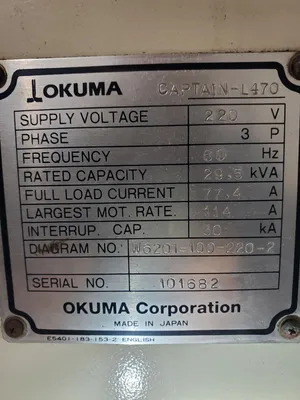 OKUMA CAPTAIN L-470 Lathes CNC | Asset Exchange Corporation (2)