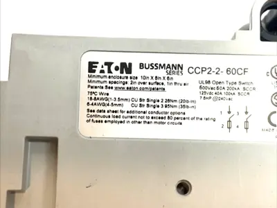 USED EATON BUSSMANN 30A 60A 100A COMPACT CIRCUIT PROTECTOR 600V UL98 DIN RAI