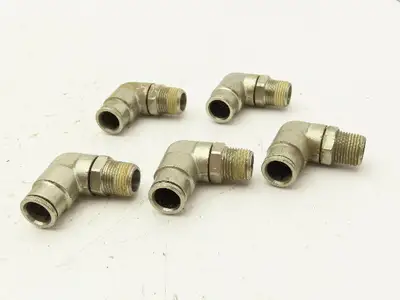 Norgren 124470738 Pneufit Swivel Male Elbow 1/2" OD Tube 3/8" MNPT Lot of 5