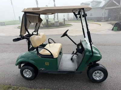 (1) 2019 E-Z-Go EFI golf cart with a Kawasaki gas engine, model 657061G01, includes canopy, fold-dow...