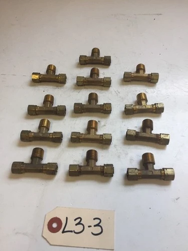 *New* Brass 1/4 X 1/4 Male Brass Tee Forged (Lot Of 13) *Warranty*Fast Shipping*