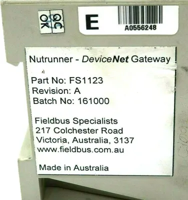 NEW FIELDBUS SPECIALISTS FS-1123 NUTRUNNER CONTROLLER FS1123