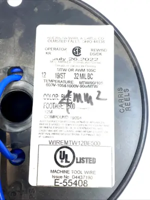 American & Wire E-55408 Pneumatic Tubing 4mm² 500' WIREMTW12BE500 - Used