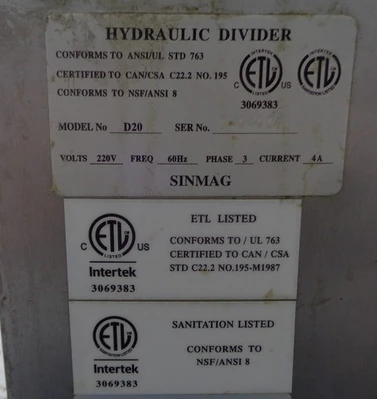 Used ABS D20 Dough Dividers California US | BakeryEquipment.com #1554727