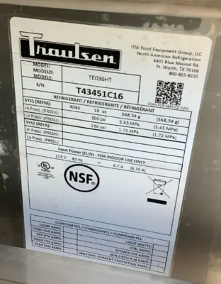 152-0169 Traulsen TE036HT 36” 2 Drawer Chef Base