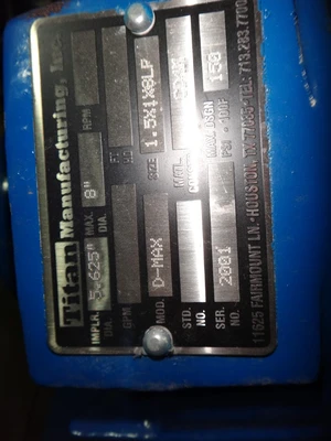 Titan 1.5x1x8LF D-MAX pump