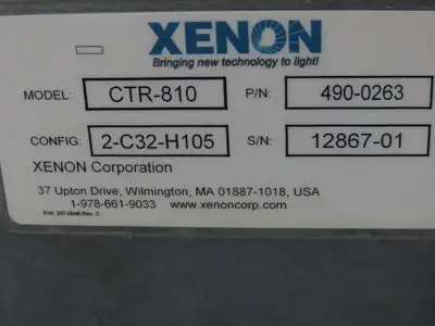 Xenon CTR-810 RC 800 UV Vis Pulsed Lighting System Controller 2-C32-H105 Config