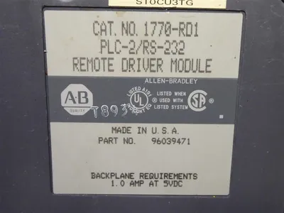 Allen Bradley 1770-RD1 PLC-2/RS-232 Remote Driver Module Used