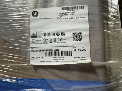 NEW ALLEN-BRADLEY MCC ENCLOSURE W/ 500HP POWERFLEX 755 DRIVE 20G1AJE460JN0NNNNN