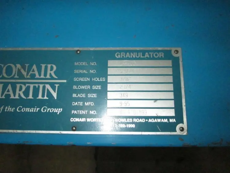 Used CONAIR LP400 Granulators Virginia US | GF Equip Sales #1144607