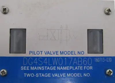 NEW VICKERS DG4S4LW017AB60 PILOT VALVE 160713-030 (AFTERMARKET)