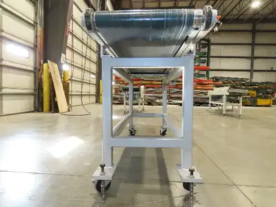 Gammerler 20"x 81"L Slider Bed Conveyor 14" Flat Belt 285 FPM 480V Low Profile