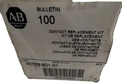 ALLEN BRADLEY 40769-801-01 CONTACT REPLACEMENT KIT 4076980101 NEW, SURPLUS