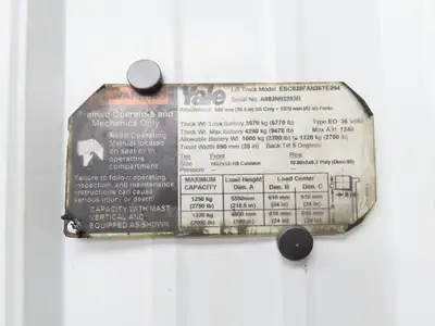 Yale Operator Center Rubber Floor Mat Off ESC030FAN36TE094 Forklift