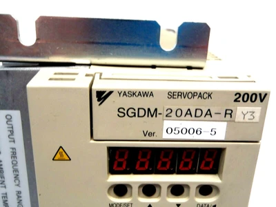 Used YASKAWA AC SERVO AMPLIFIER 12 AMP 3 PHASE 200-240VAC Servo Controller Parts | Maverick Industrial Sales #1107401