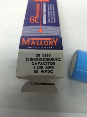New | in-Stock MALLORY CG432U050R4C Miscellaneous Equipment (Electrical & Power) | Surplus Asset Holdings #1199705