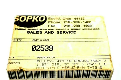 NEW SHOPKO 02539 PULLEY