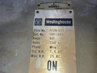 USED WESTINGHOUSE TAP322