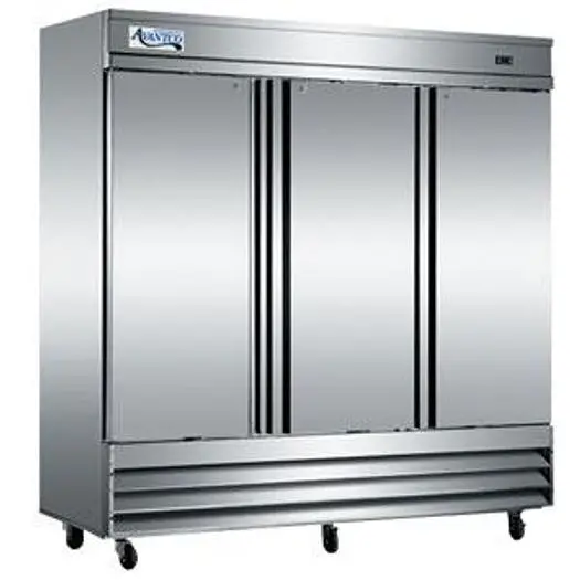 3 Door Reach In Refrigerator Stainless Steel