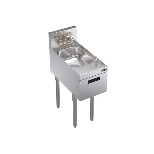Krowne KR24-12ST Freestanding Commercial Hand Sink w/ 10"L x 12"W x 7"D Bowl, Soap & Towel Dispenser