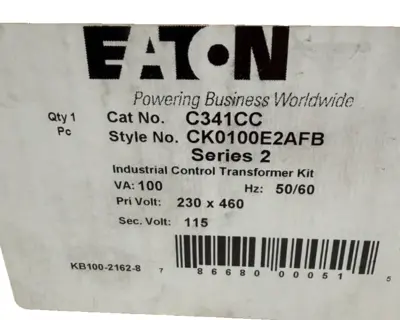 NEW EATON C341CC CONTROL TRANSFORMER KIT SER.2 50/60HZ CK01000E2AFB