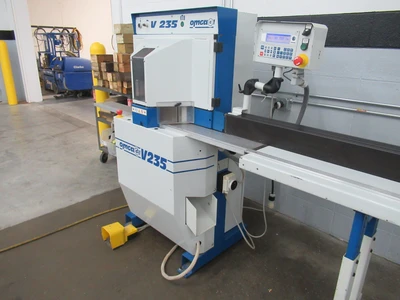 Used 2007 OMGA WOODWORKING MACHINERY V235 FNC Double Miter Saws Minnesota US | Machinesused.com #1307556