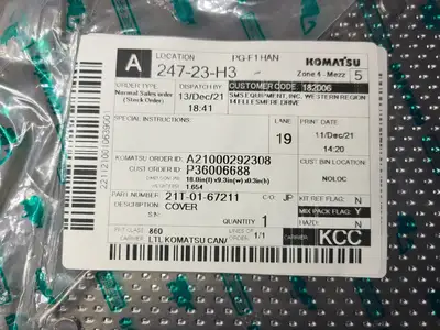 NEW KOMATSU 21T-01-67211