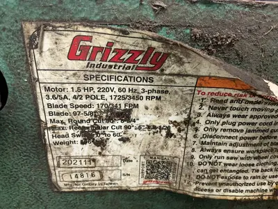 Used 2021 GRIZZLY GO614 Horizontal Band Saws Ohio US | HGR 24 #1357994