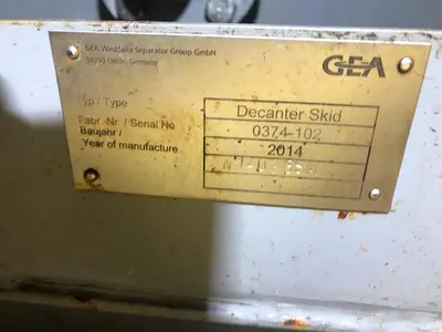 Westfalia OCD 305-00-02 decanter centrifuge container, SS.