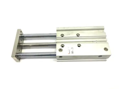 USED SMC COMPACT GUIDE CYLINDER, BALL BEARING, 100MM STROKE