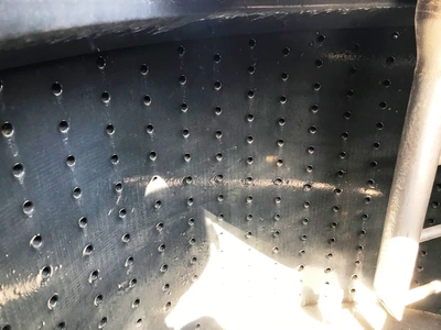 Western States 48 x 30 Quadramatic perforate basket centrifuge, Halar-lined.