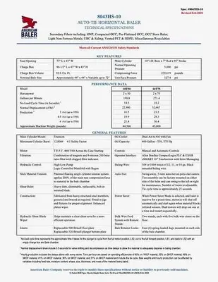 USED 2012 AMERICAN BALER 8043-10T75