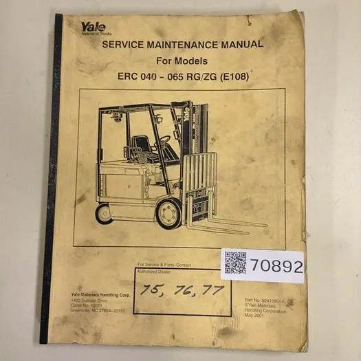 Used YALE 5241390-0 Manuals Michigan US | Ideal Machinery #567282