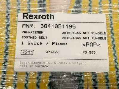NEW BOSCH REXROTH TOOTHED BELT 25T5-4345 NFT PU-GELB