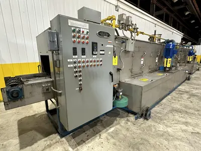 18" X 15" H X 4 STAGE CONTINENTAL EQUIPMENT CORP GAS HEAT STAINLESS STEEL CONVEYOR WASHER, NEW IN 2010: STOCK #21908