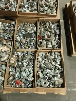 5 PALLETS OF ASSORTED CONDUIT AND CONDUIT FITTINGS, EATON, CROUS HINDS, SQUARE D