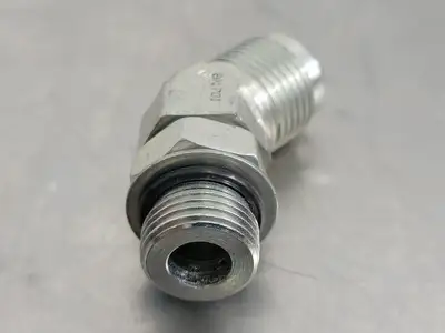 45 Deg Elbow Adapter M-08 ORB X M-10 JIC 1/2" x 5/8" (Bag of 10)